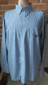 Mens Shirt by Chaps Easy Care Blue and White Plaid Long Sleeves Size XL - Bild 1 von 8