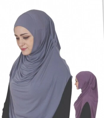 Hijab Fertig Kopftuch v. Farben 1-teilig Bonnet Bone Abaya Amira Niqap Praktisch