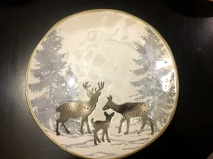 Christmas Deer, Spectrum Designz, Robert Stanley " Mountain Home" 6 Plates 8.5" - Picture 1 of 10