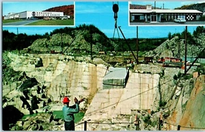 Cartolina Veduta Aerea Rocca delle Età Granito Cava Barre Vermont  - Foto 1 di 2