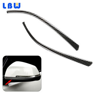 Side Mirror Rearview Carbon Fiber Trim For BMW 3 4 Series F30 F32 F34 2013-2018