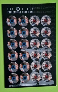 The X Files CCG Unpunched 24 Token PROMO Sheet. - Picture 1 of 2