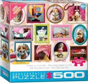 Eurographics Jigsaw Puzzle;  A Day at the Spa;  art by Lucia Heffernan;  500 pcs - Picture 1 of 2