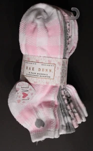 NWT Rae Dunn Valentine's Hearts Women's Cushioned Quarter Socks 6PR Sz 9-11 - Picture 1 of 4
