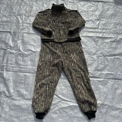 Vintage Camo Fleece Jacket + Pants Suit SafTbak Men’s Hunting Fishing Outdoors - Image 1 of 4
