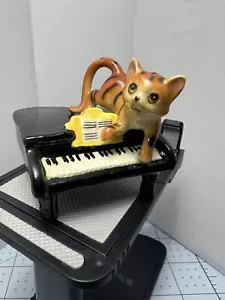 Napco Japan Miniature Cat Piano Figurine - Picture 1 of 11