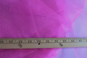 FUCHSIA MATTE SOLID NETTING 100% NYLON FABRIC 2 REMNANT PIECES - Picture 1 of 2