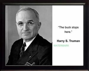 PRÄSIDENT HARRY S. TRUMAN DER BOCK BERÜHMTE ZITATE WERBEFOTO - Bild 1 von 6