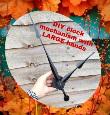 Clock Kit mechanism Quality Silent Quartz DIY movement LARGE LONG Hands - Image 1 of 4