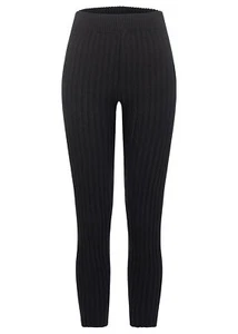 Pantalón mujer violeta cintura alta leggings de punto con cintura elástica negro N21116963 - Imagen 1 de 3