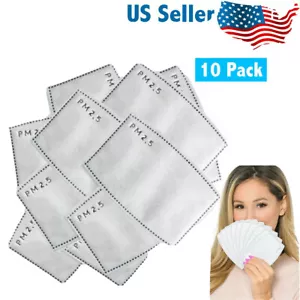 Confezione 10 Filtri PM2,5 per Maschera Viso Carboni Attivi Filtro di Ricambio - Foto 1 di 7