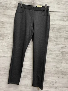 Max Studio Pants Womens Large Gray Patterned Slim Stretch Pull On NWT - Picture 1 of 12