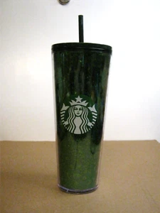 Starbucks 2019 verde brillo navideño 24 oz. (VENTI) VASO DE TAZA FRÍA DE ACRÍLICO - Imagen 1 de 4