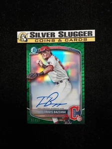 2025 Travis Bazzana Bowman Chrome Auto Green Reptilian /99 #CPA-TB Guardians - Bild 1 von 3