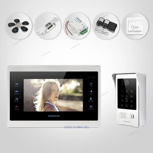 HOMSECUR 7" Wired Video Door Phone Intercom System Card Access for House/Flat - Picture 1 of 12