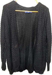 Apt. 9 maglioni donna nero medio rayon poliestere cardigan aperto - Foto 1 di 10