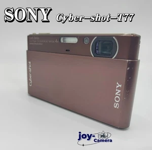 SONY DSC-T77 Digital Camera Brown Cyber Shot 4.0x Optical Zoom - Picture 1 of 7