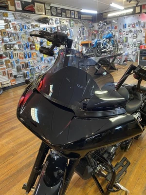 Klock Werks 11" Sport Dark Smoke Flare Windshield for 2015-23 Harley Road Glide - Image 1 of 4