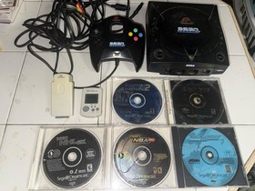 Sega Dreamcast Black Sports Console with Controller And Games Tested And Works