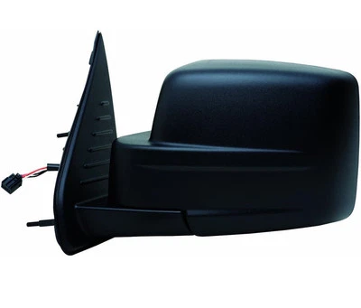 Fit System 60156C 08-12 Jeep Liberty Driver Side Replacement Flat Mirror, Black - Image 1 of 4