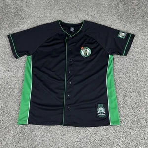 Boston Celtics Shirt Uomo XL Nero Verde NBA Basketball Jersey Abbigliamento con Licenza - Foto 1 di 11