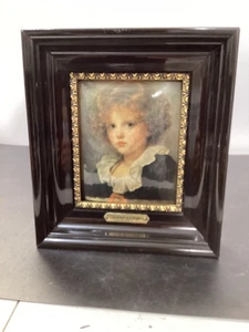 VTG Framed Helca Martele Ala Main Enamel On Copper Jean-Baptiste Greuze - Picture 1 of 4