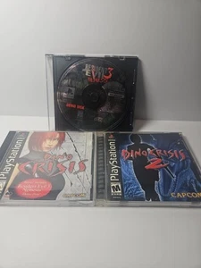 Dino Crisis 1 & 2 PS1 Complete w/ Demo Disc – PlayStation 1 Tested –CIB - Picture 1 of 13