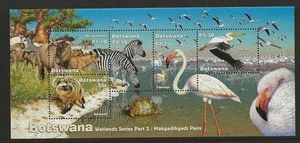 BOTSWANA, 2002 WETLANDS SERIES 3, MAKGADIKGADI PANS MIN SHEET, SG 999 - Picture 1 of 1