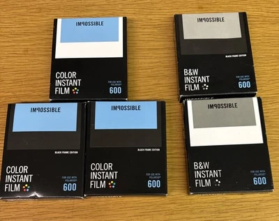 Impossible 600 Instant Color And Black And White Polaroid Film Sealed EXPIRED - Image 1 of 4