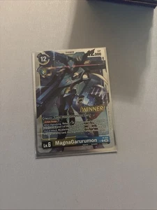 Digimon TCG - MagnaGarurumon - Ganador de lámina P153 ENG CASI NUEVO - Imagen 1 de 1
