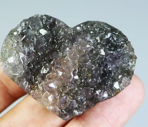 Natural Amethyst Quartz Crystal Cluster Stone Heart Healing Mineral Specimen - Picture 1 of 9