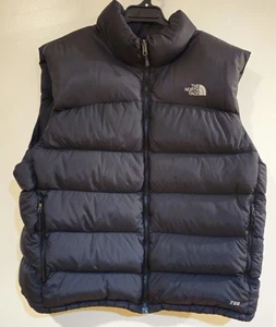 The North Face Nuptse 700 Quilted Puffer Down Vest Mens Size XXLT Black Vgc - Picture 1 of 11