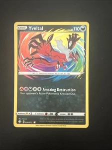 Pokemon 2021 - Yveltal 046/072 Shining Fates Incredibile Rara Holo Near Mint NM - Foto 1 di 1