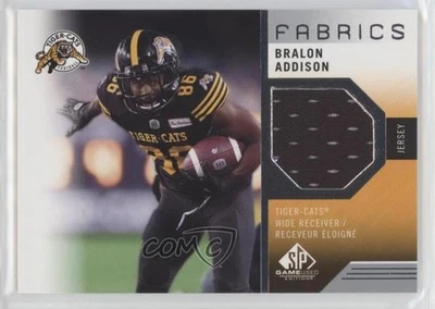2021 SP Game Used Edition CFL Fabrics Bralon Addison #BA - Image 1 of 2