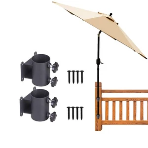 BSWAN Terrassenschirmhalter Ständer, Outdoor Sonnenschirmhalter Schirmclip... - Bild 1 von 4