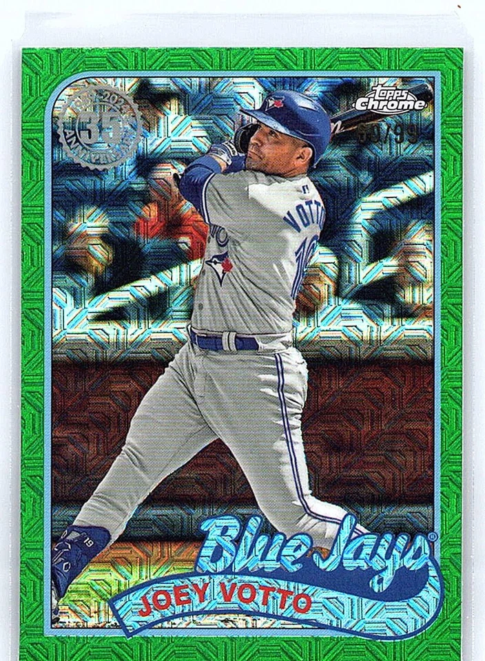 2024 Topps Update #T89CU-99 Joey Votto  Chrome Green Refractors #/99 - Image 1 of 2