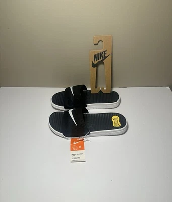 Sandalias Nike Benassi Solarsoft Slides para hombre talla 8 negras blancas 431884 002 RARAS Foto 1 de 4