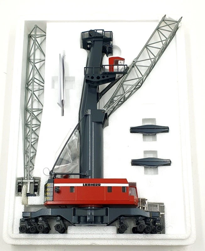 Conrad 1/100 Scale 2111 - Liebherr Harbour Mobile Crane - Red/Black - Image 1 of 4