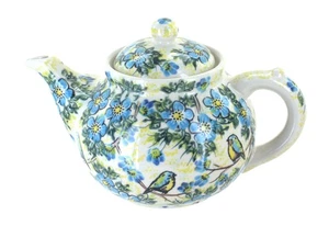 Blaue Rose polnische Keramik Bluebird Garten Teekanne - Bild 1 von 1