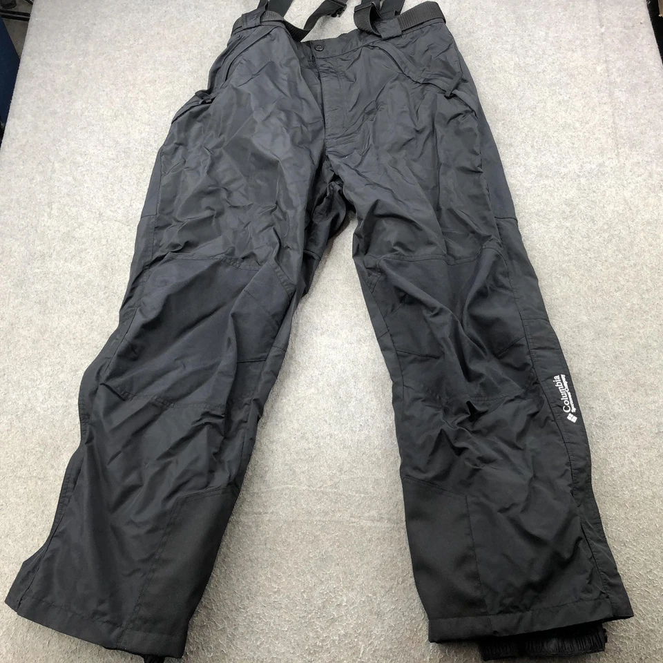 Columbia Pantalones de Nieve Para Hombres XXL Negro Aislado Esquí Babero Tirantes Invierno Foto 1 de 4