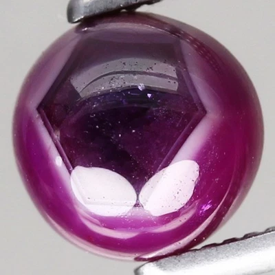 1.46ct 5.8mm Round Cab Natural Heated Pinkish Red Burmese Ruby Charming Gem!100% - Image 1 of 4