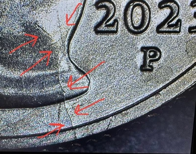 Must See! 2023 P Jovita Idar MULTI-Error Quarter Obv & Rev Large Die Cracks/Chip - Image 1 of 4