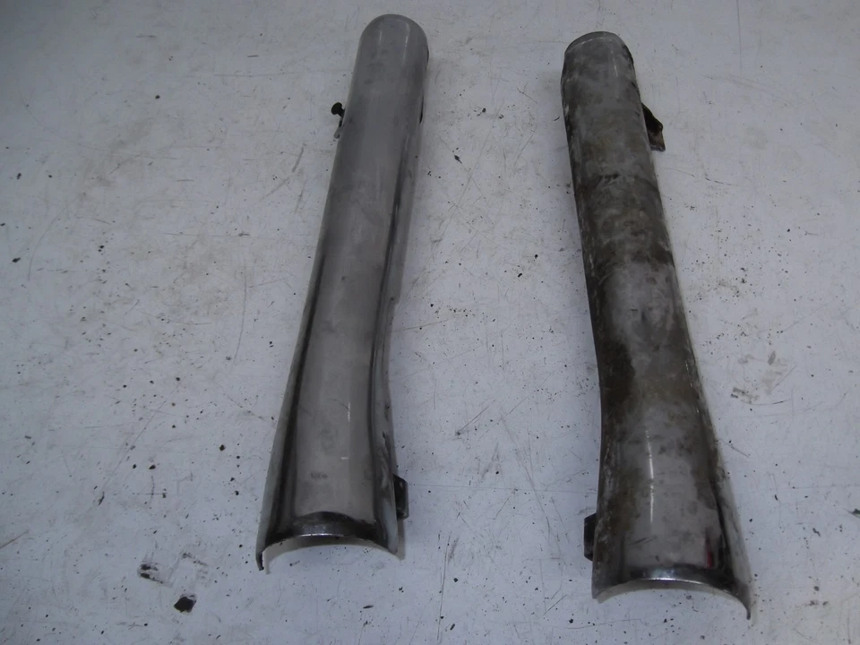 SUZUKI GS650L EXHAUST HEAT SHIELDS LEFT + RIGHT - Image 1 of 4