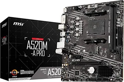 Placa madre MSI A520M-A PRO AM4 Micro ATX AMD Ryzen 5000 Ready M.2 USB 3.2 - Imagen 1 de 4
