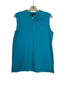 NWT Lauren Ralph Lauren Classic Women's Tank Top Sz XL Turquoise Blue Sleeveless - Picture 1 of 3
