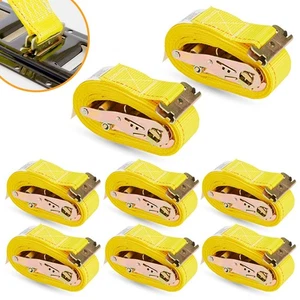 Uline 8 Pack 2"x12' E Track Ratchet Straps, Ebclosed Trailer Tie Down, 4400lb - Picture 1 of 3