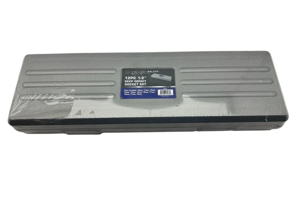 Stark USA Elite 12pc 1/2" Drive Deep Impact Socket Set Metric w/CASE NEW - Image 1 of 4