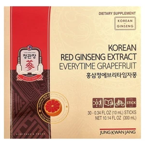 Korean Red Ginseng Extract, Everytime, Grapefruit, 30 Liquid Sticks, 0.34 fl oz - Picture 1 of 3