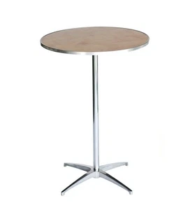 Kit de mesa de cóctel redonda de madera contrachapada de 30" de Chivari - Imagen 1 de 5