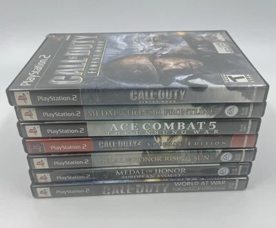 Playstation 2 PS2 Lot Medal of Honor Call of Duty Ace Combat CIB Pre-Owned - Image 1 of 4